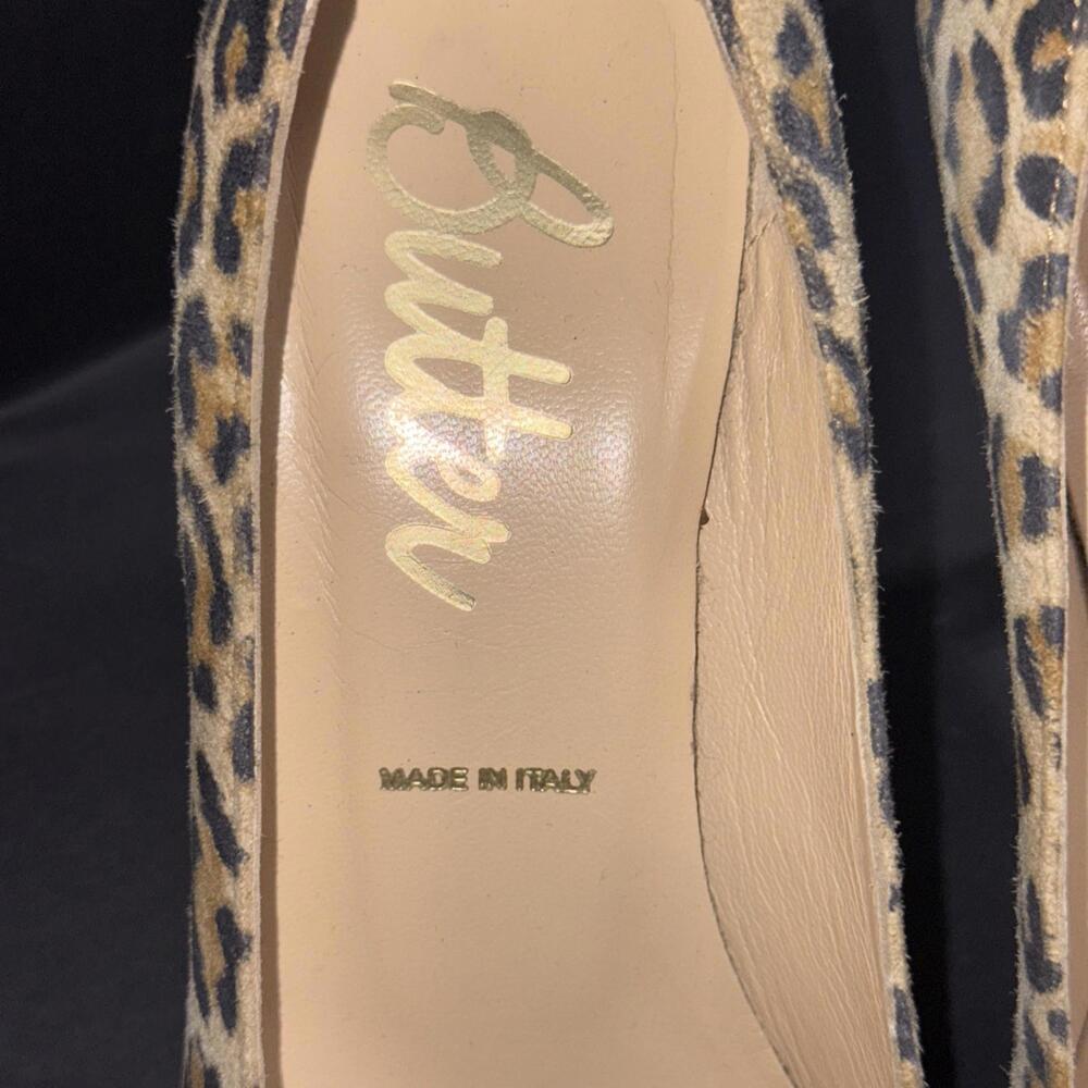 BUTTER Preppy Designer Y2K Style Cheetah Print Suede Pumps Sz 7 - Picture 6 of 15